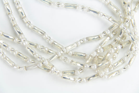 Silver storm waist beads