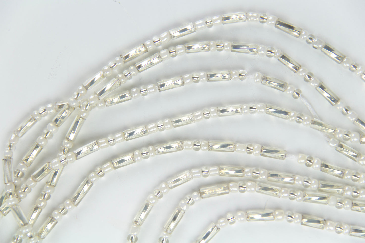Silver storm waist beads