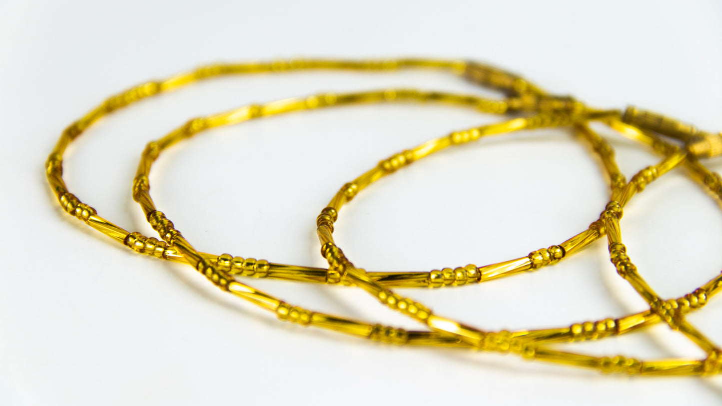 Golden delight ankle beads
