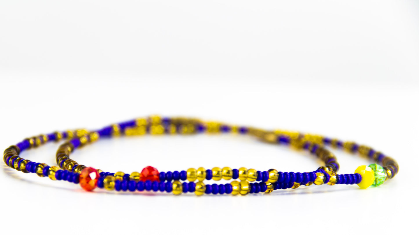 Midnight ankle beads