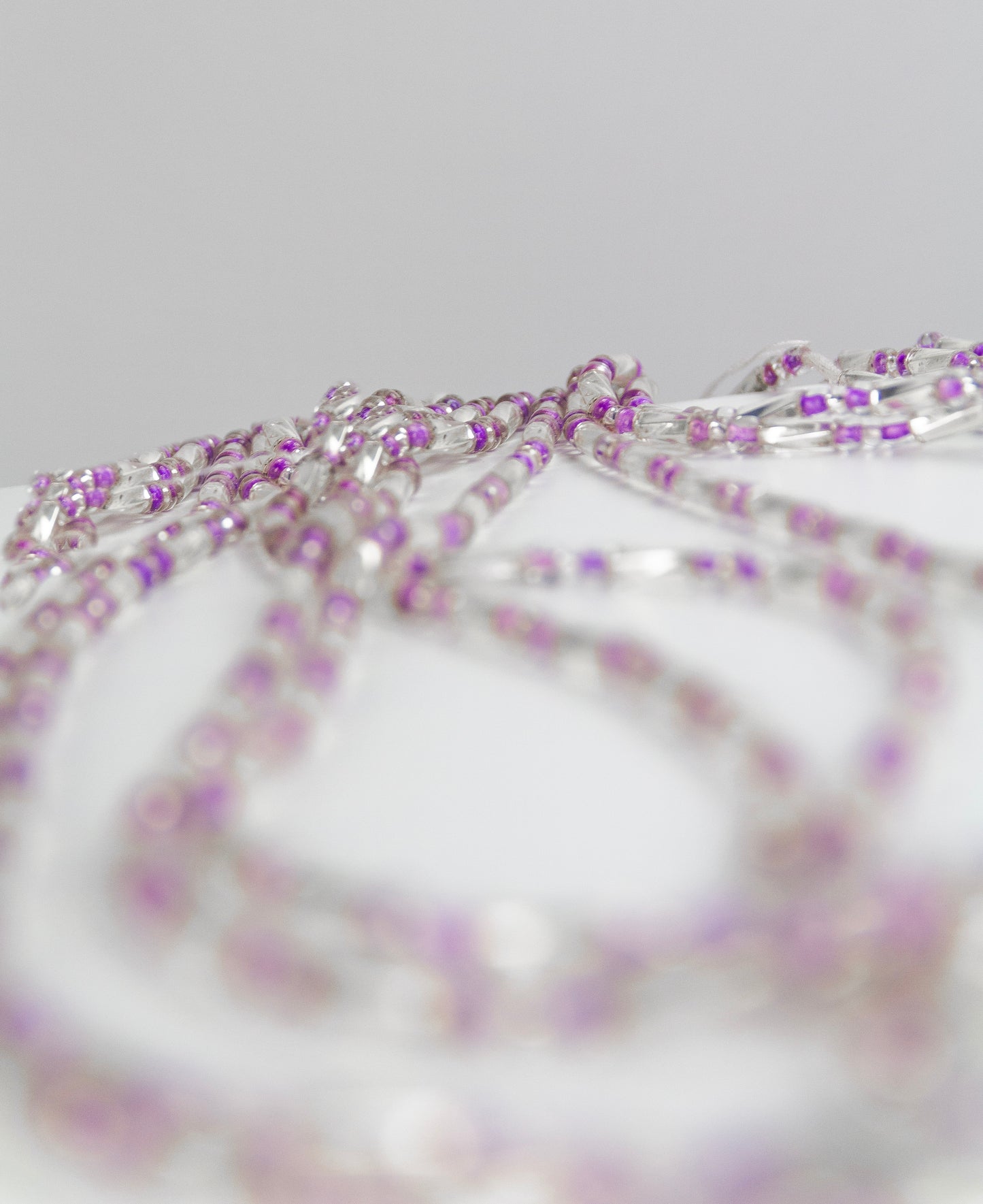 Purple rain waist beads