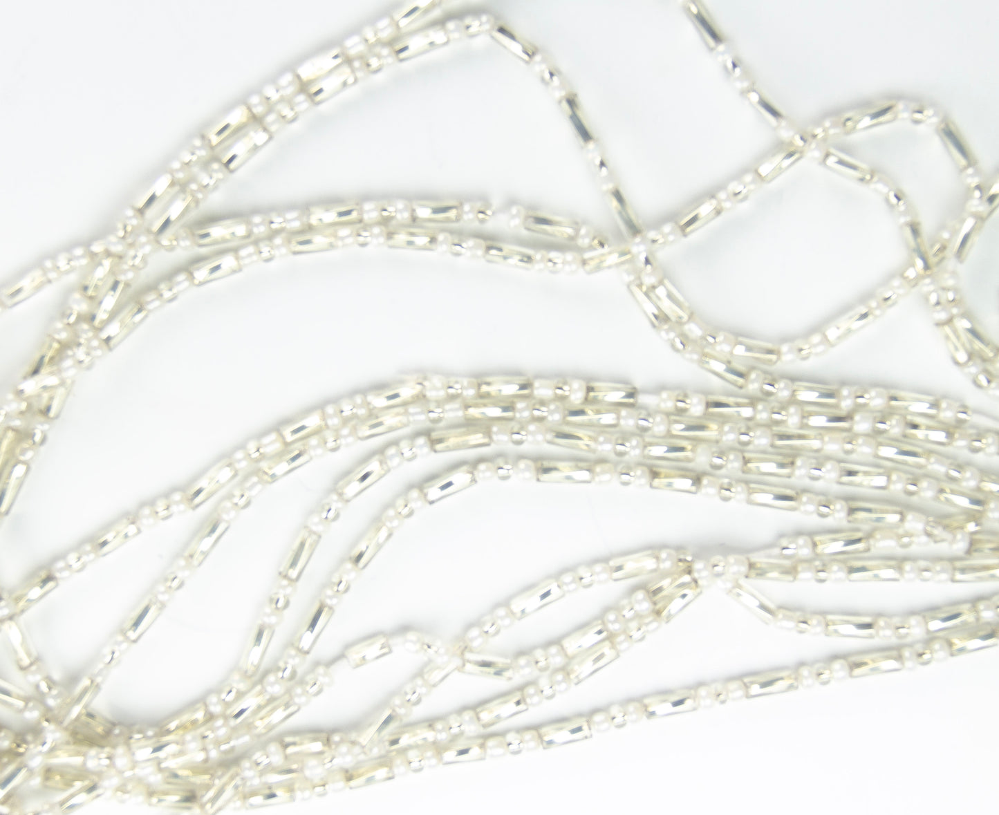 Silver storm waist beads