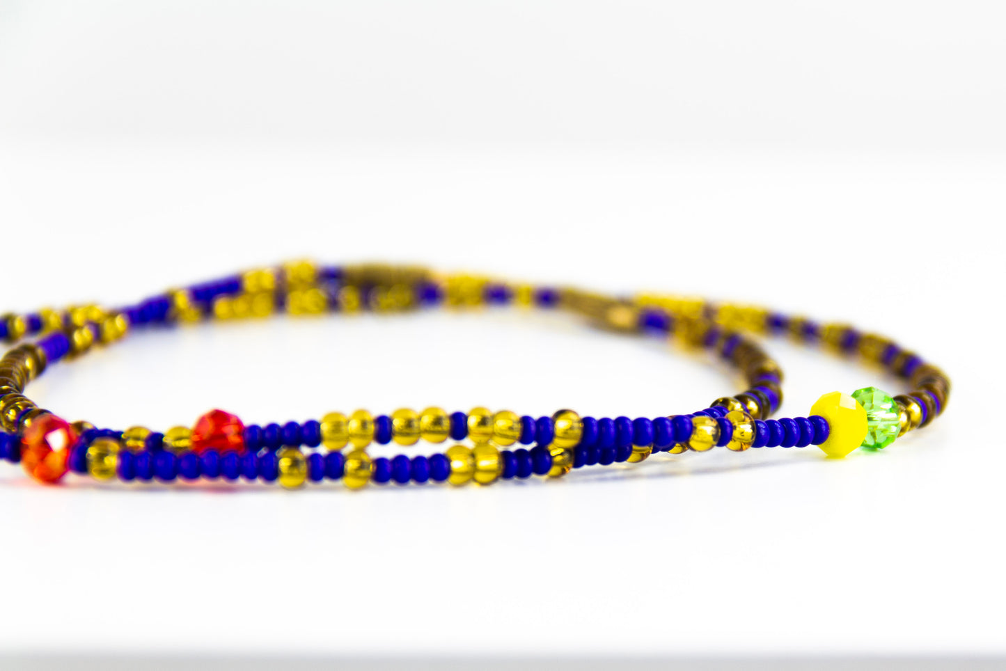 Midnight ankle beads