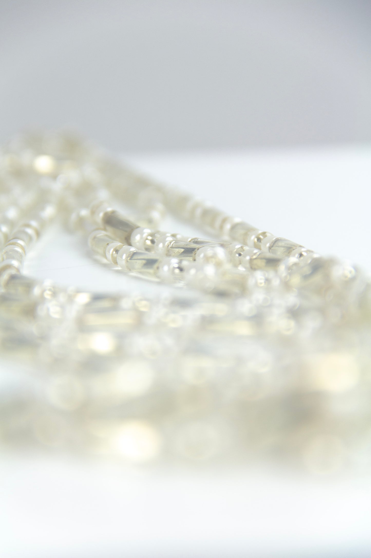 Silver storm waist beads