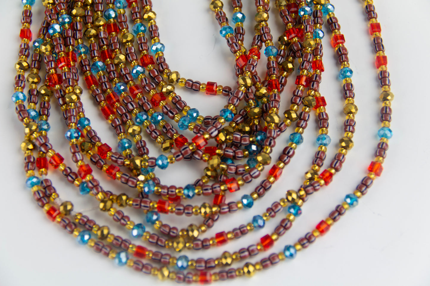 Rainbow waist beads