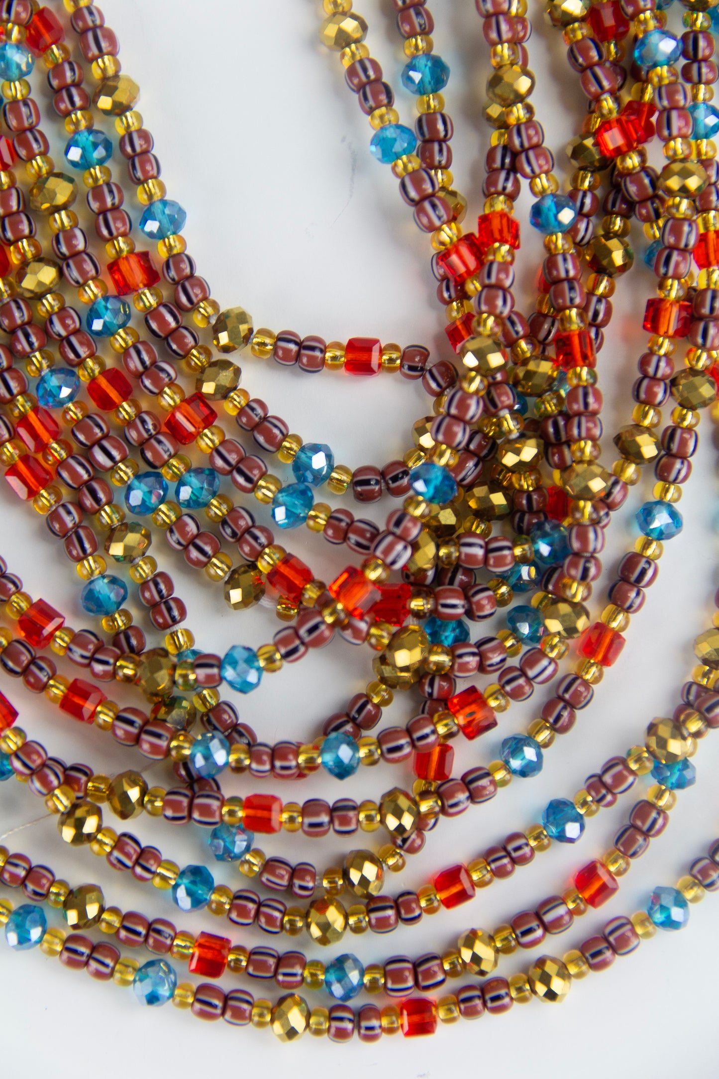 Rainbow waist beads