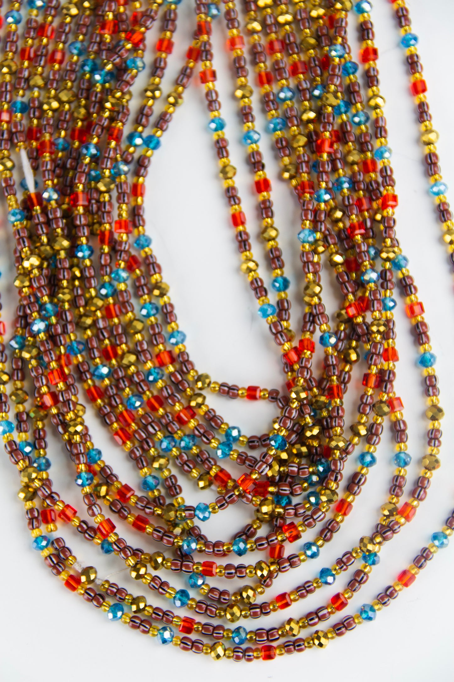 Rainbow waist beads