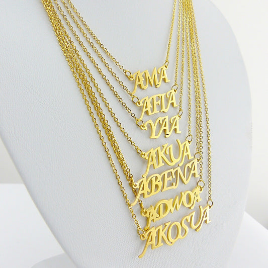 Day Name Necklace