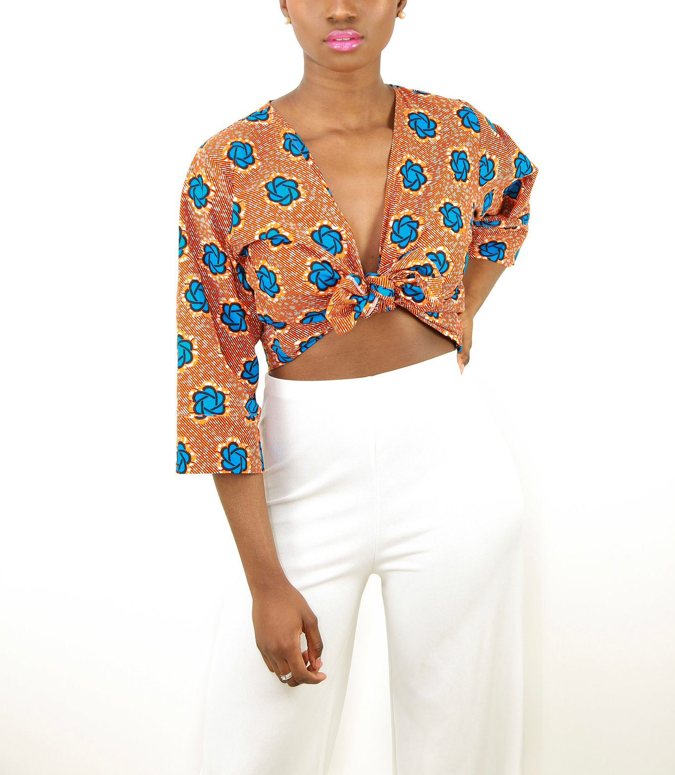 Sade Tie Front Crop Top