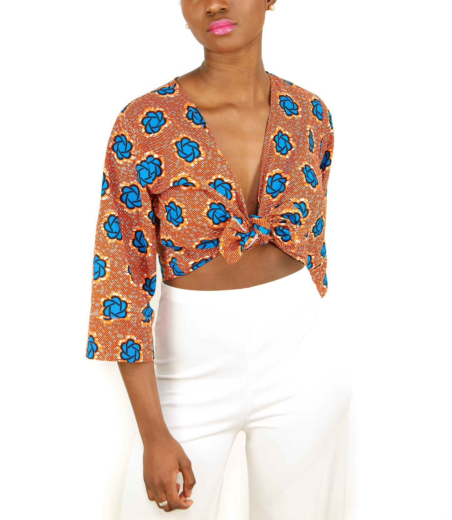 Sade Tie Front Crop Top