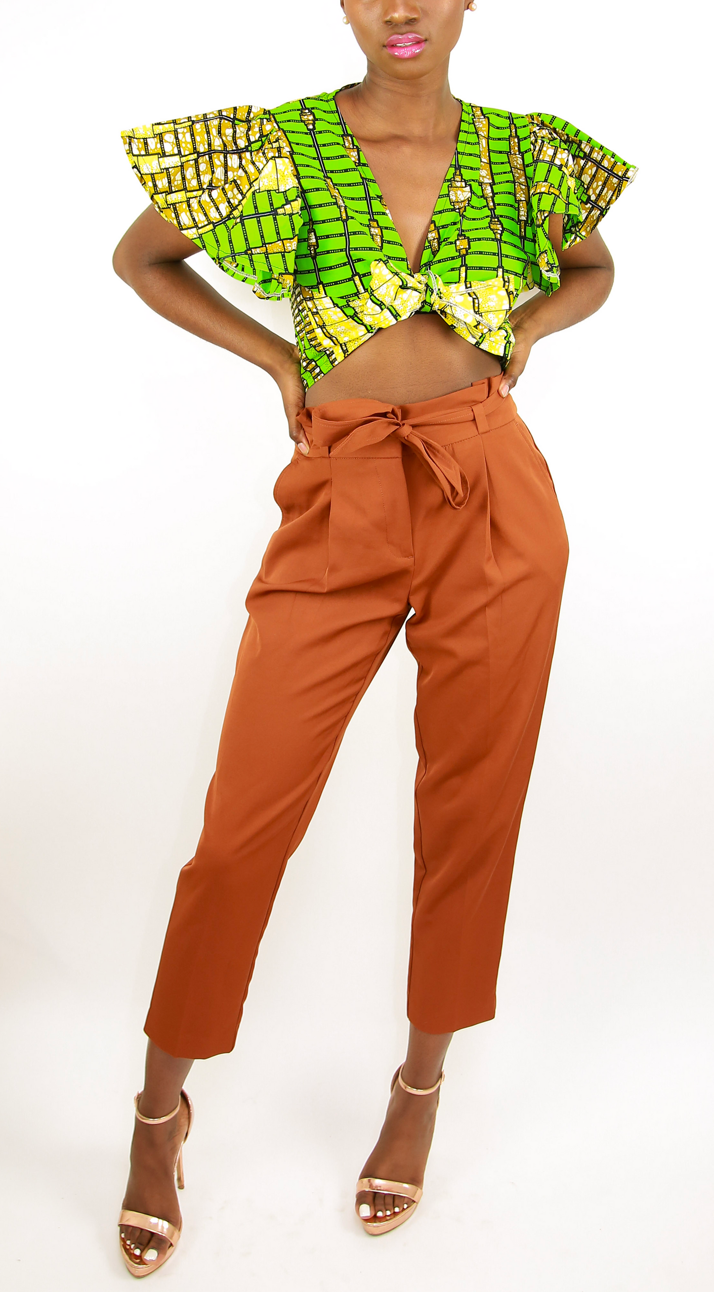 Safi Tie Front Crop Top