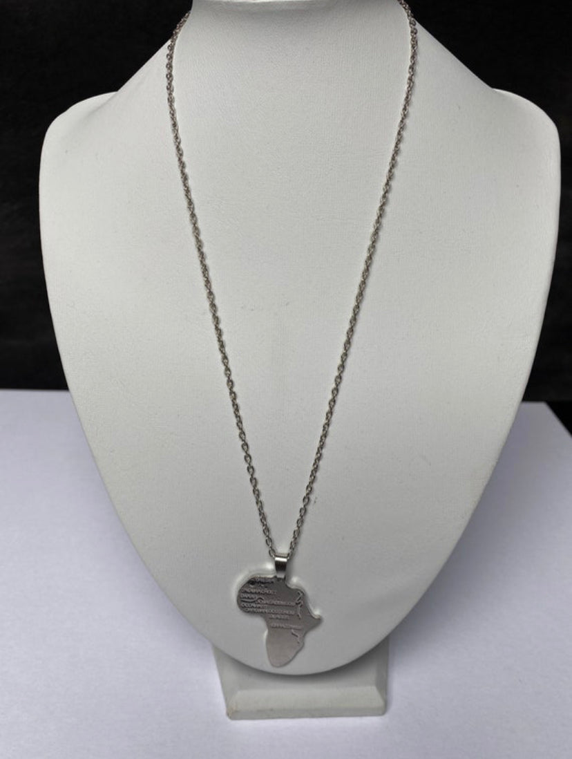 Gold and Silver Africa Necklace