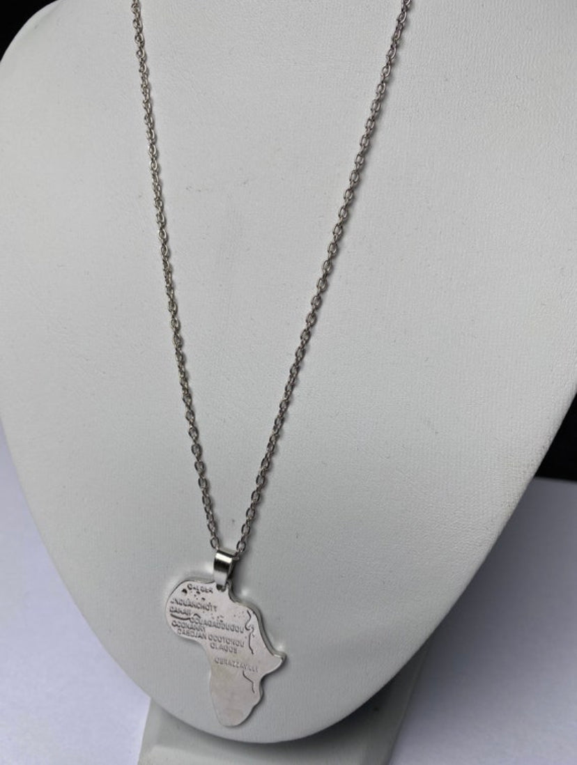 Gold and Silver Africa Necklace