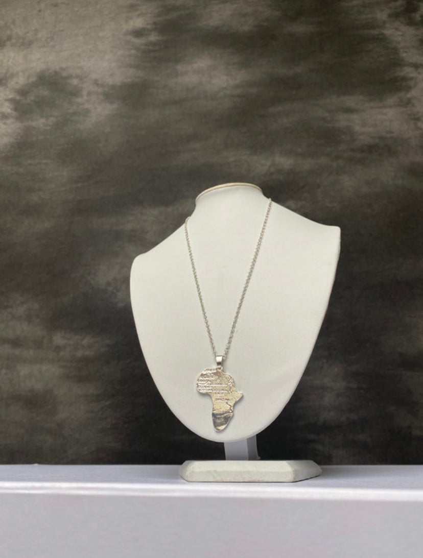 Gold and Silver Africa Necklace