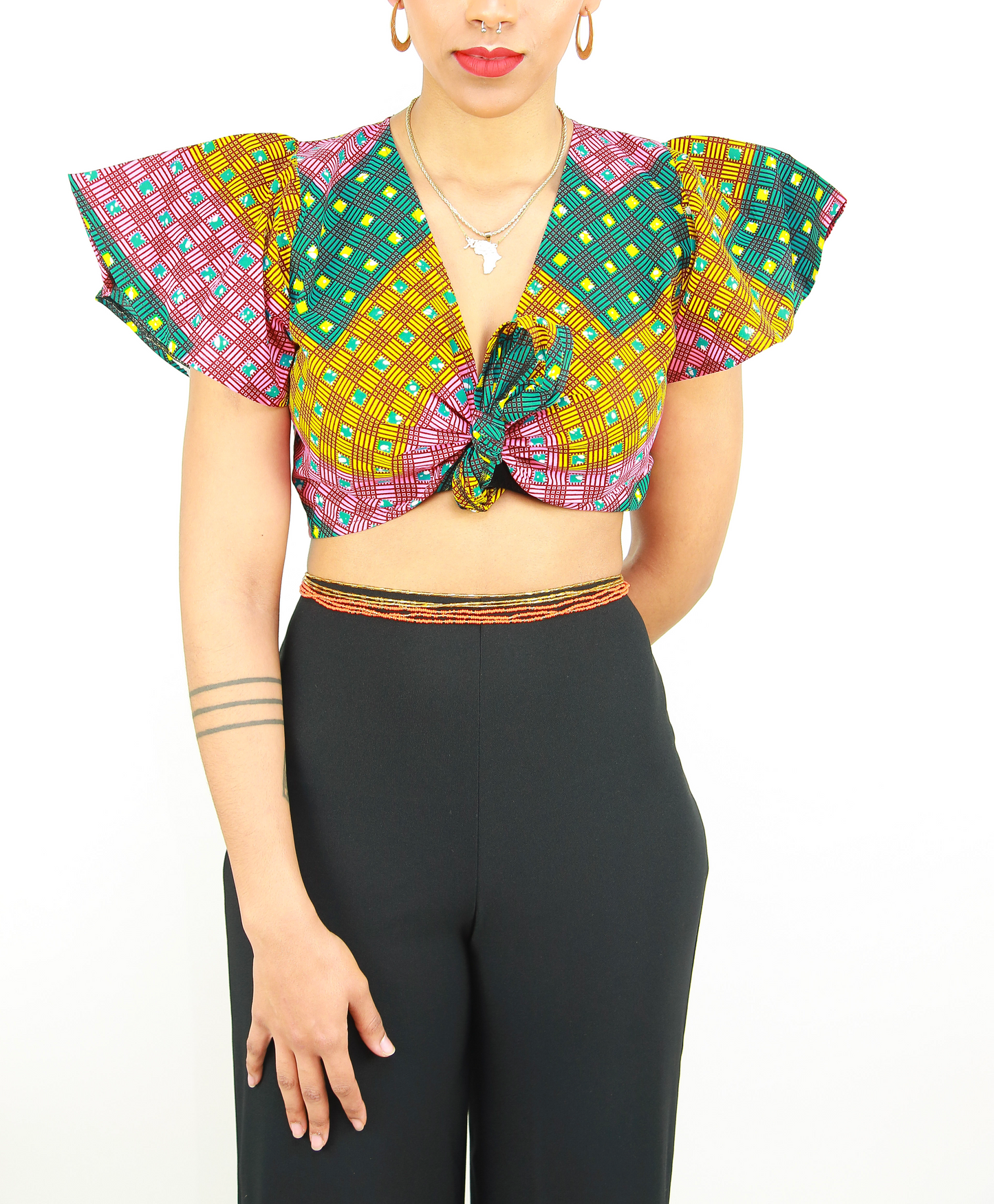 Sola Tie Front Crop Top