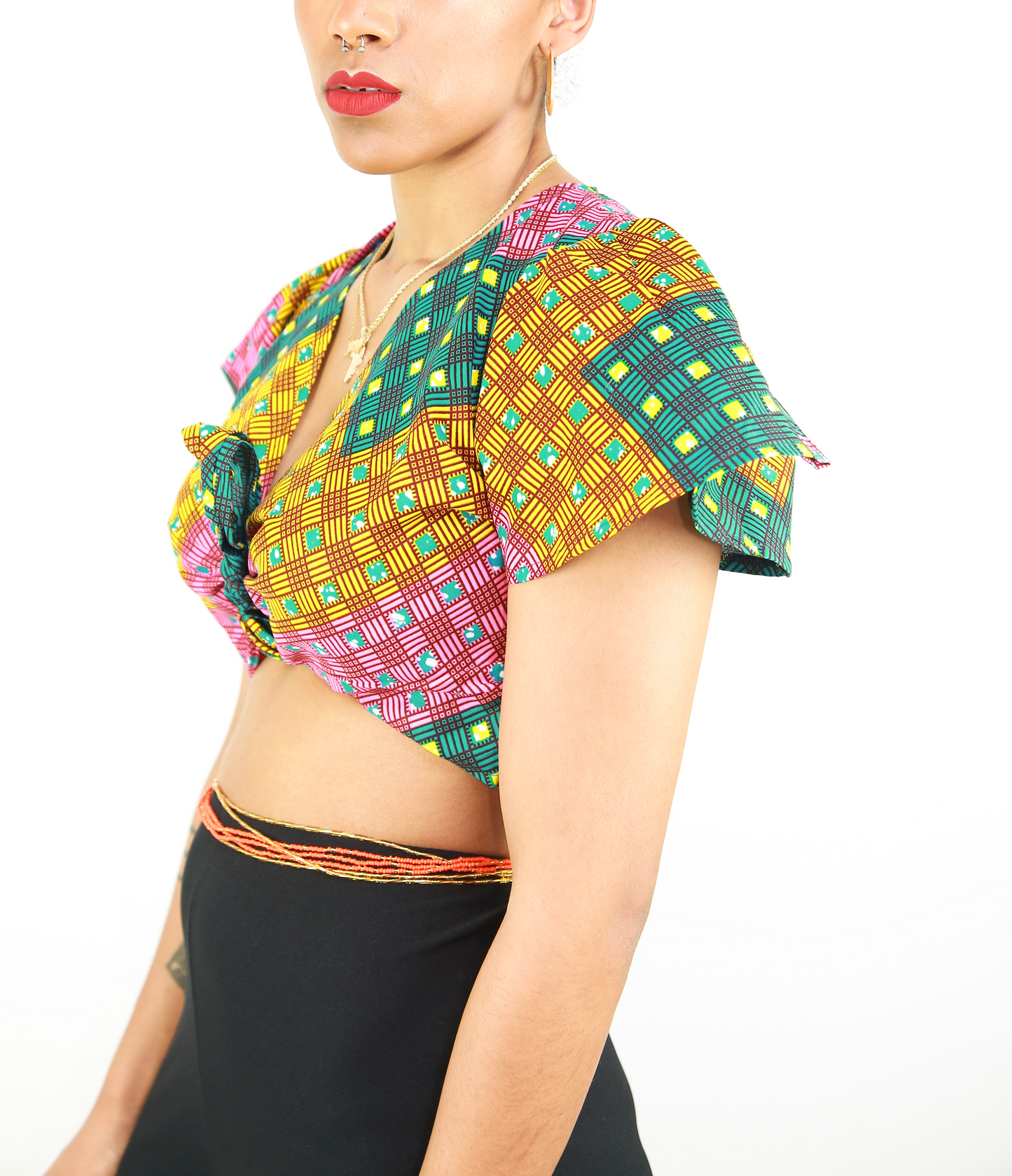 Sola Tie Front Crop Top