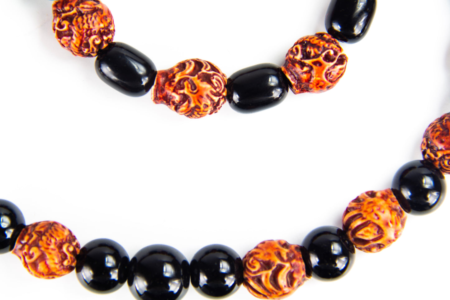 Mens red and black beads set