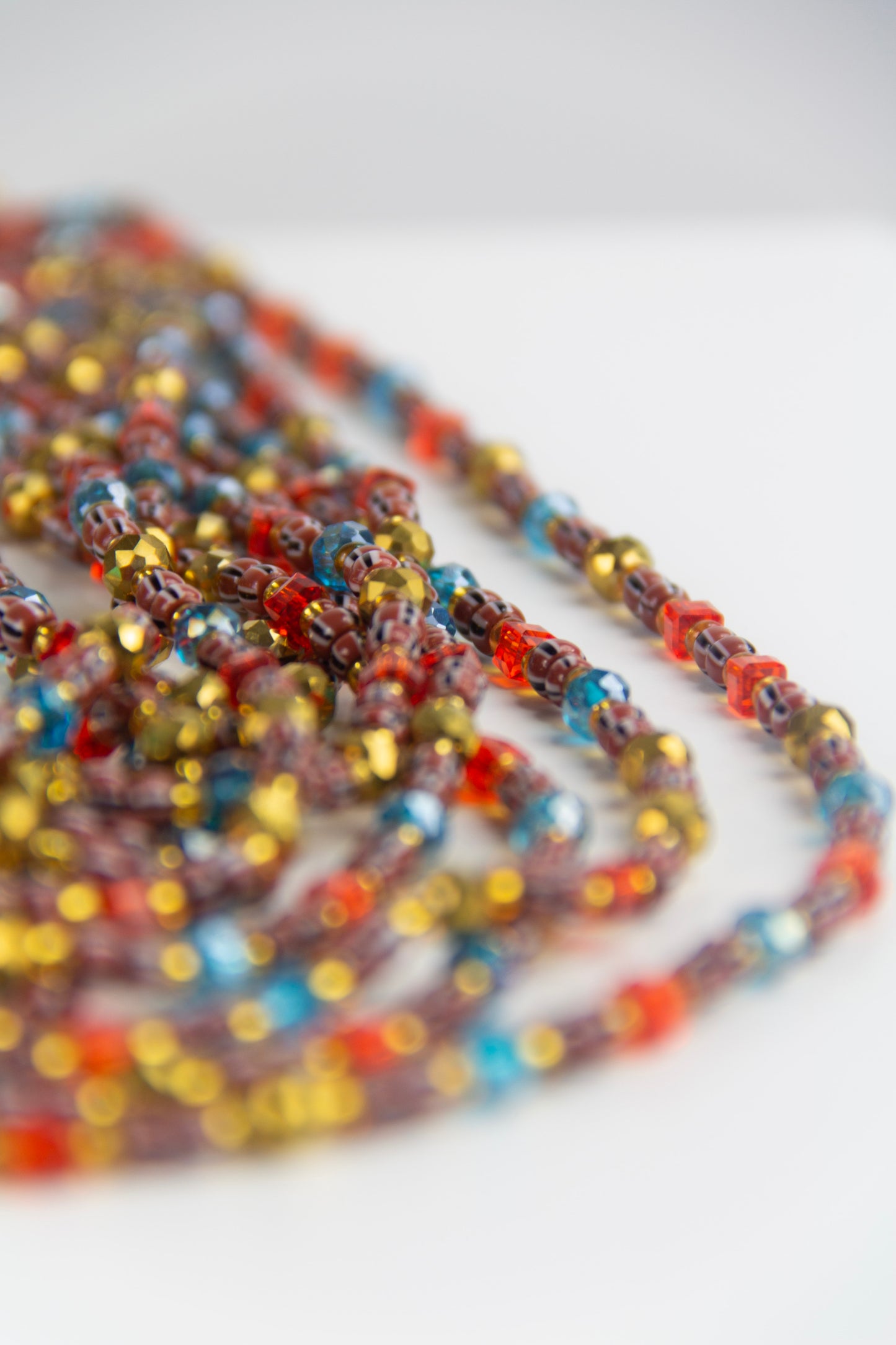 Rainbow waist beads